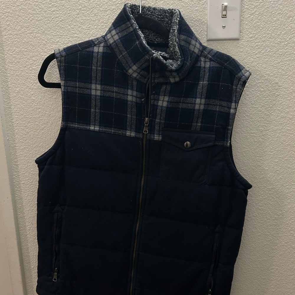 Banana Republic Blue Checkered Vest